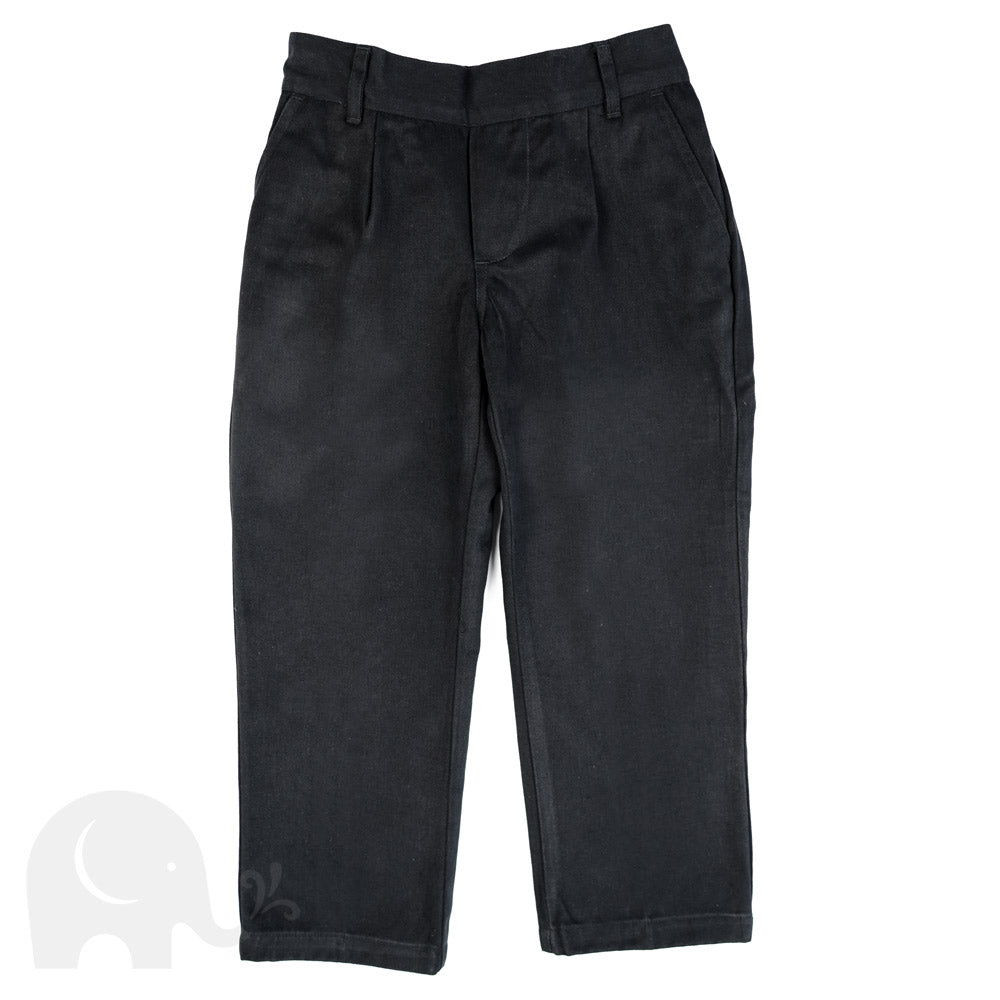 The Eco Outfitters organic and fair trade cotton school trousers in black