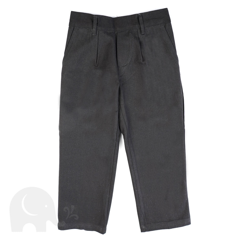 The Eco Outfitters organic and fair trade cotton school trousers in charcoal