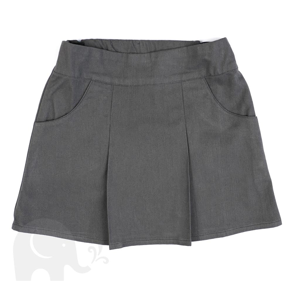 The Eco Outfitters organic cotton school pleated skirt in grey