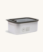 The Elephant Box Small Prep & Store food storage container, with a grey silicone lid.