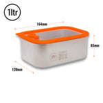 The 1litre capacity small Prep & Store Elephant Box with measurements.