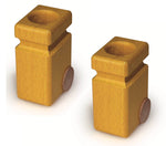 Fagus wooden garbage bins in yellow colour two of