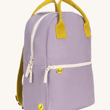 The organic cotton kids Fluf B-Pack Jr in lavender purple.