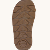 The brown rubber grippy sole for the  Froddo barefoot Zuru tex children's shoe in dark blue available at Babipur
