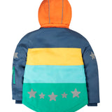 The name label inside the Frugi Snow & Ski Coat - Iguana Colourblock
