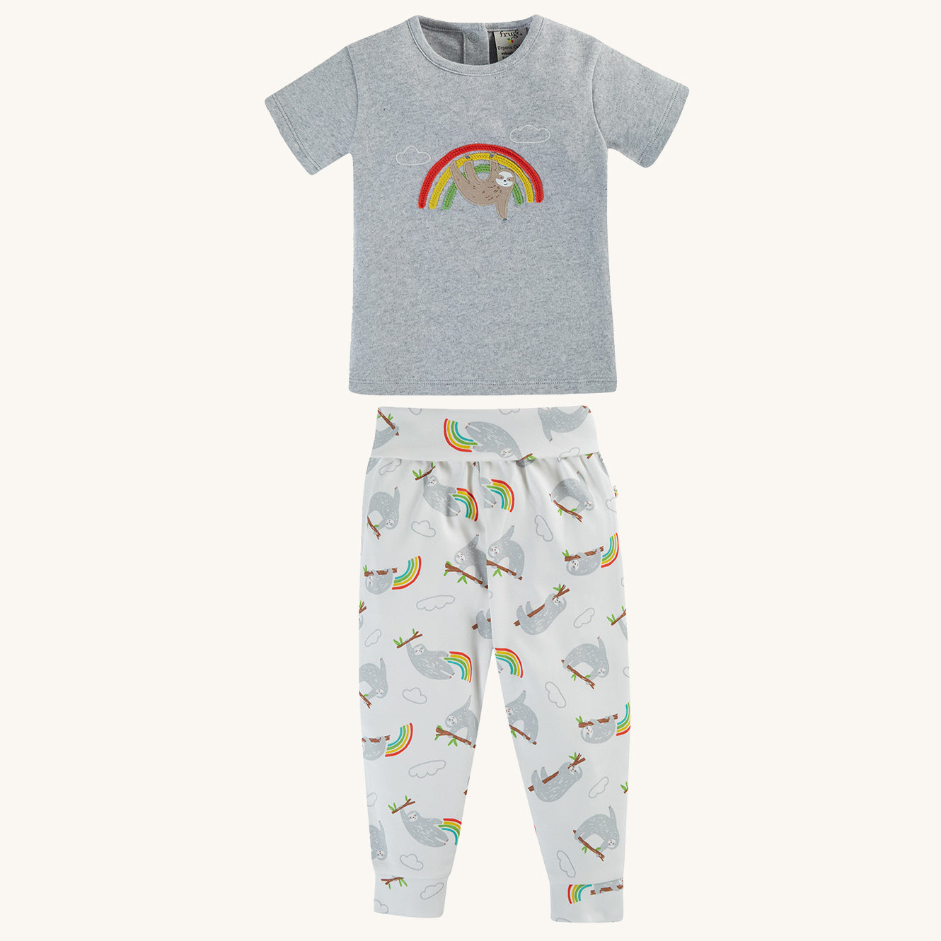 Frugi Children's Frankie Summer Outfit Sleepy Sloths – Babipur