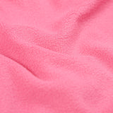A close up of the pink fleece inside liner on the fun flowers Frugi puddle buster coat for warmth.