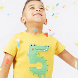 Frugi Crocodile Magic Number T-Shirt 5-6 Years