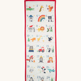 The Frugi Organic cotton Christmas advent calendar - 24 pouch pockets to fill yourself, each one features a Frugi cartoon animal character