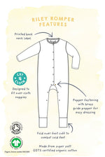 Frugi riley romper infograph