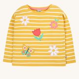 frugi organic girls top tori breton flowers