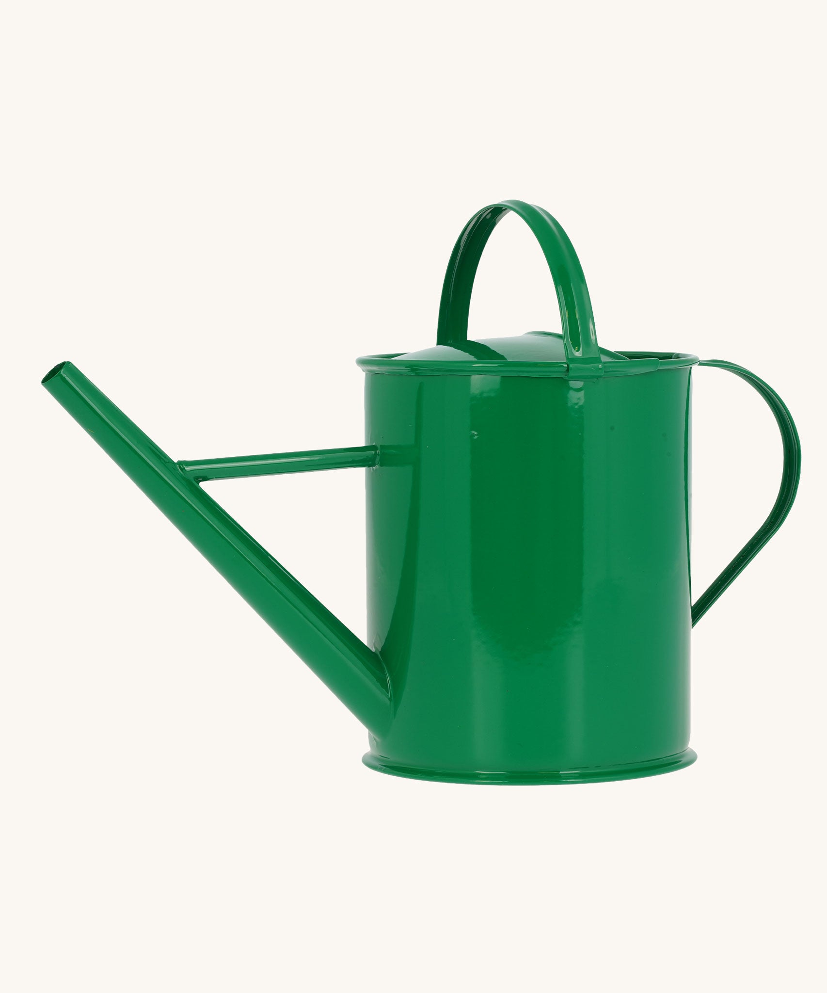 A Glückskäfer Green 1L Metal Watering Can shown without the rose.