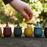 Red Grapat Little Things pot with lid upright