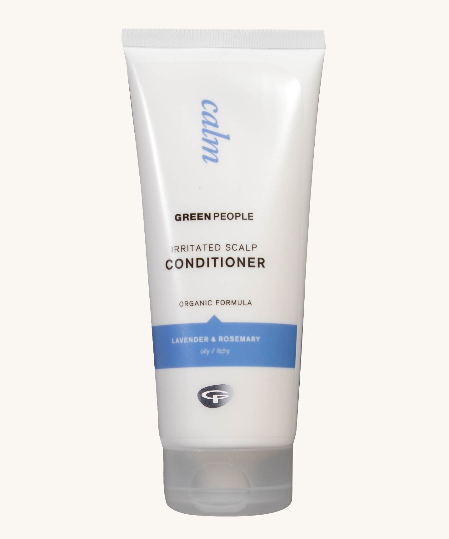 Green People Irritated Scalp Conditioner in a 200ml tube on a plain background.