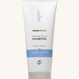 Green People Irritated Scalp Shampoo in a 200ml tube on a plain background.