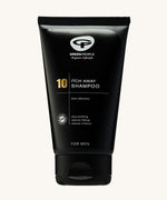Green People no.10 Itch Away Shampoo in a 150ml tube on a plain background.