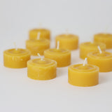 The Grimm's 100% beeswax tealight candles.