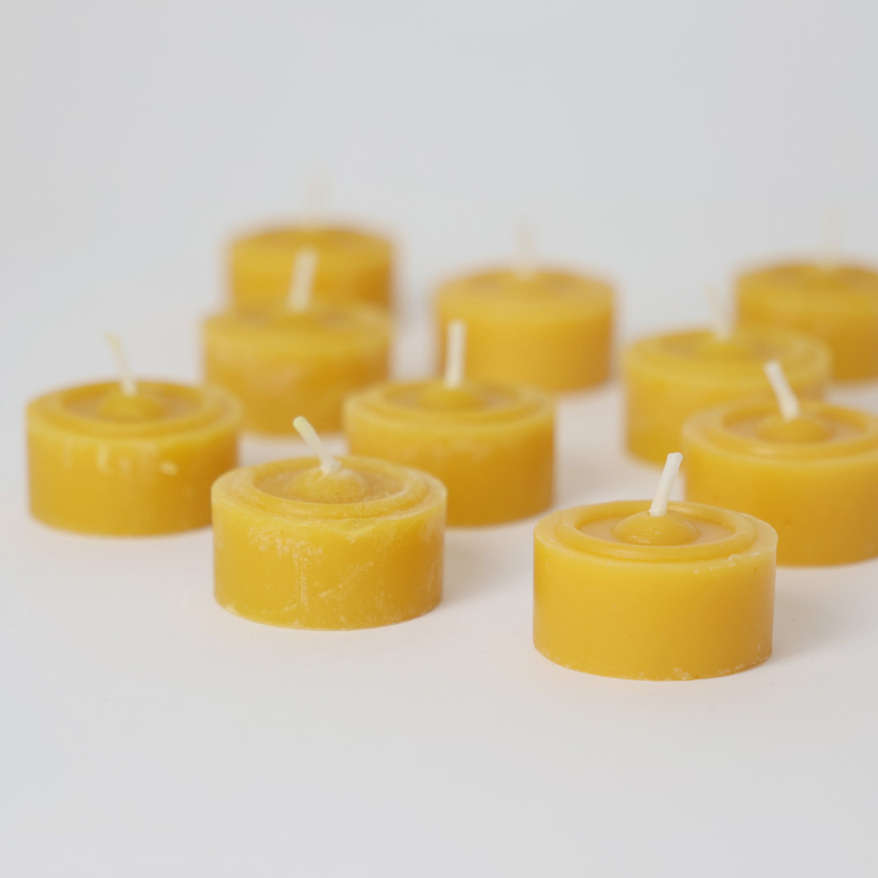 The Grimm's 100% beeswax tealight candles.