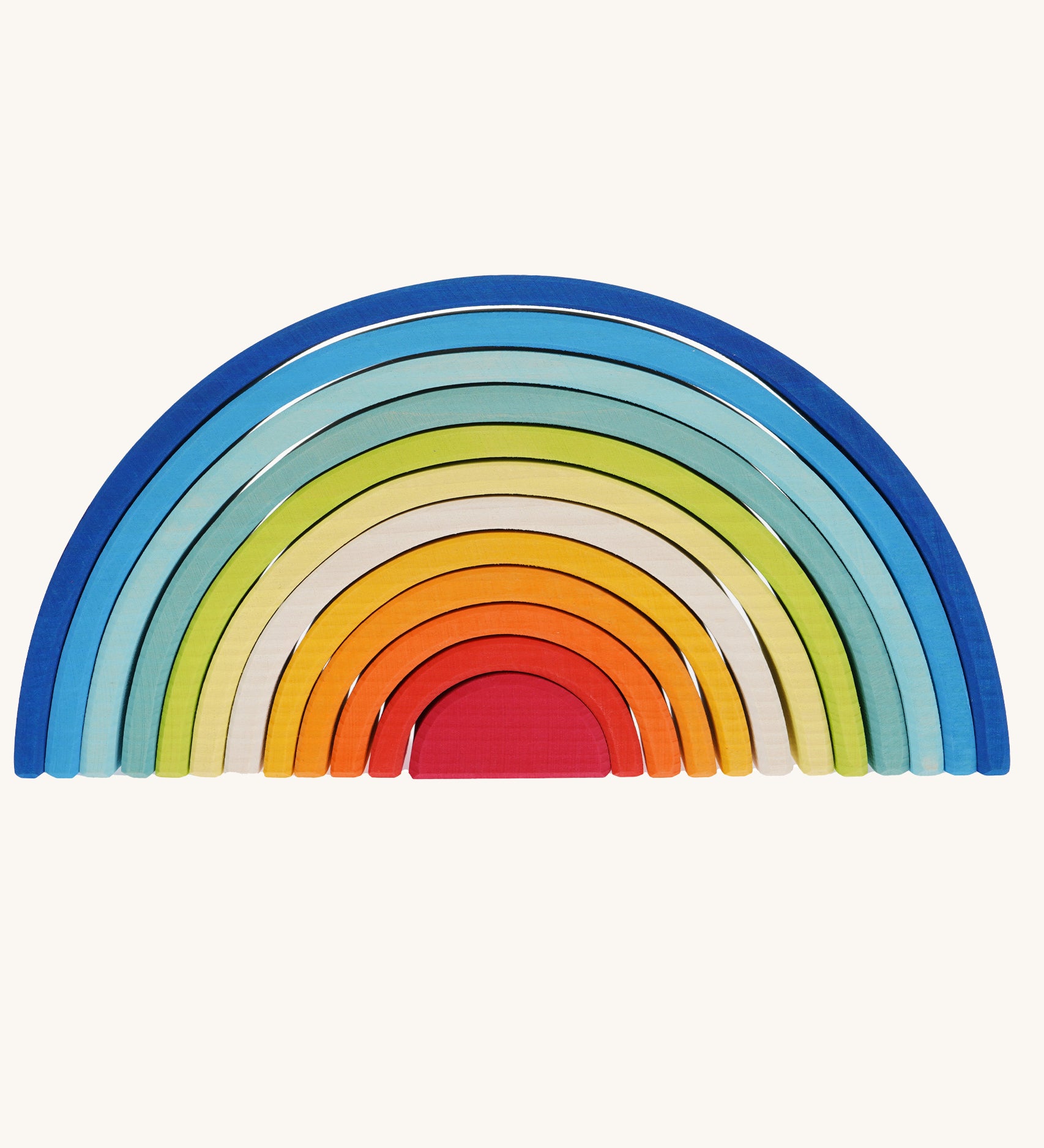 The Grimm's Gwawr Sunrise 12 Piece Rainbow on a plain background.