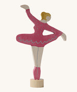A Grimms pink ballerina decorative figure. Features a small base stand on the bottom to slot into a decorative figure