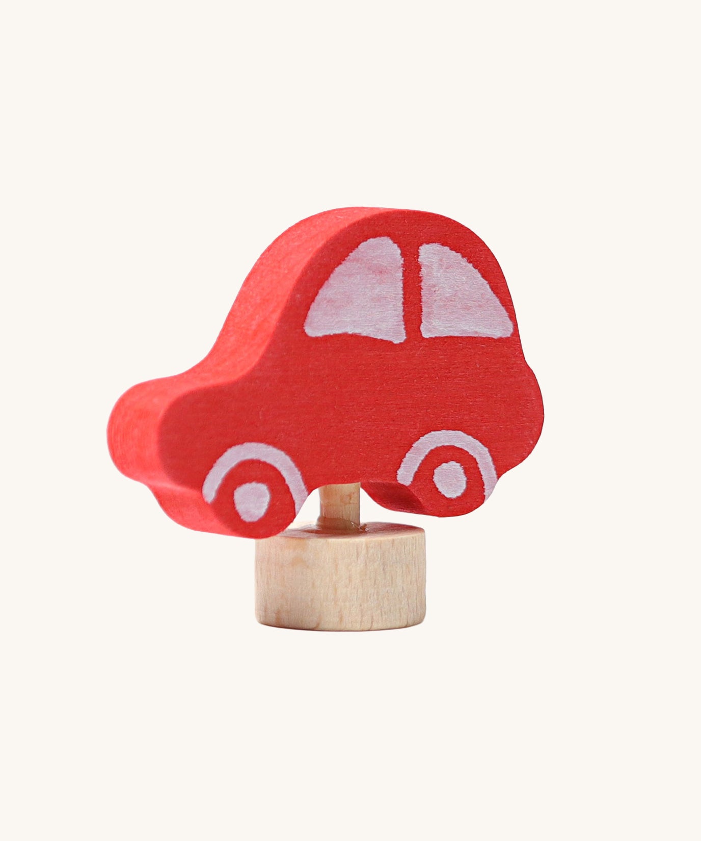 Grimm's Red Car Decorative Figure. We have a wide range of wooden decorative figures for Grimm's celebration rings available at Babipur.