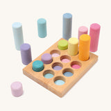 Grimm's Stacking Game Small Pastel Rollers