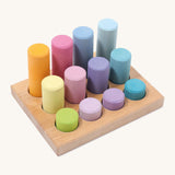 Grimm's Stacking Game Small Pastel Rollers