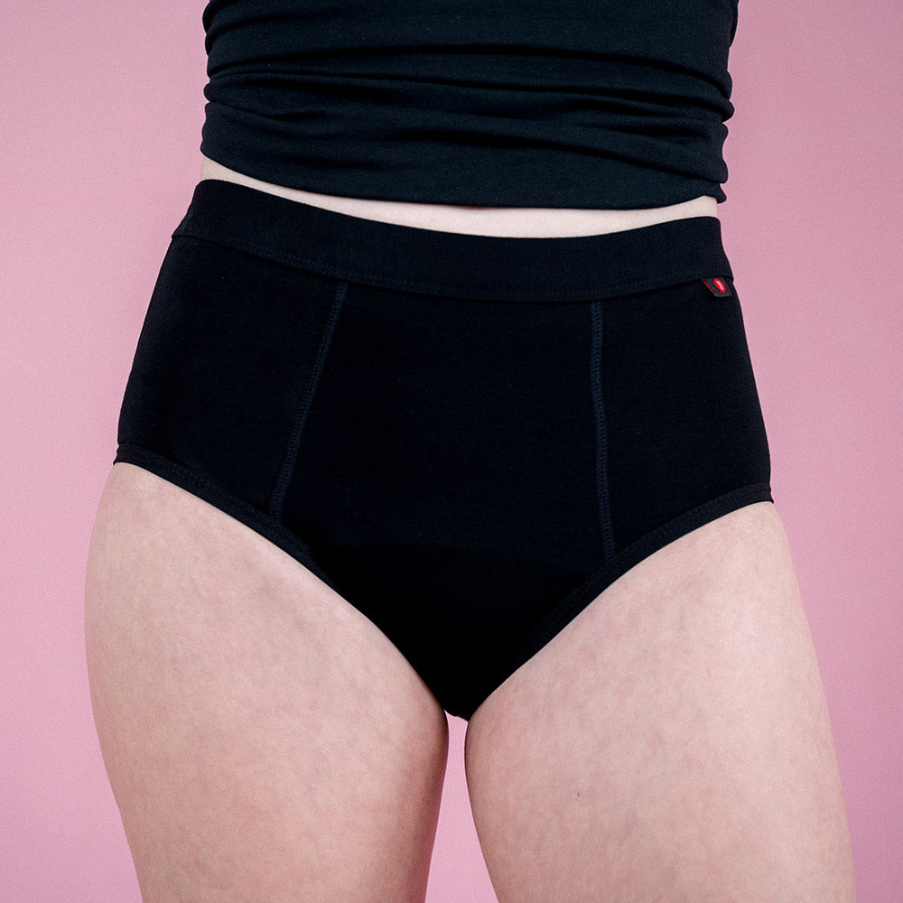 Hey Girls Basic Brief Pantalon menstruel réutilisable noir – Babipur