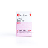 Hey Girls pack of 8 night pads pictured in the box