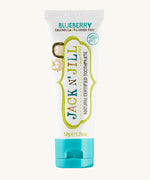 A 50g tube of Jack N' Jill blueberry flavoured fluoride free kid's toothpaste.