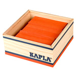 Kapla eco-friendly wooden building block toy on a white background