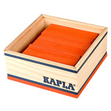 Kapla eco-friendly wooden building block toy on a white background