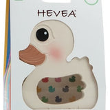 Hevea Natural Rubber Teether - Kawan the Duck in its cardboard packaging