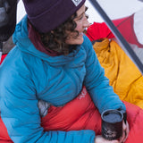 A closer look at the Klean Kanteen Black Mountian 12oz Insulated Mug without the lid showing the stainless steel inside