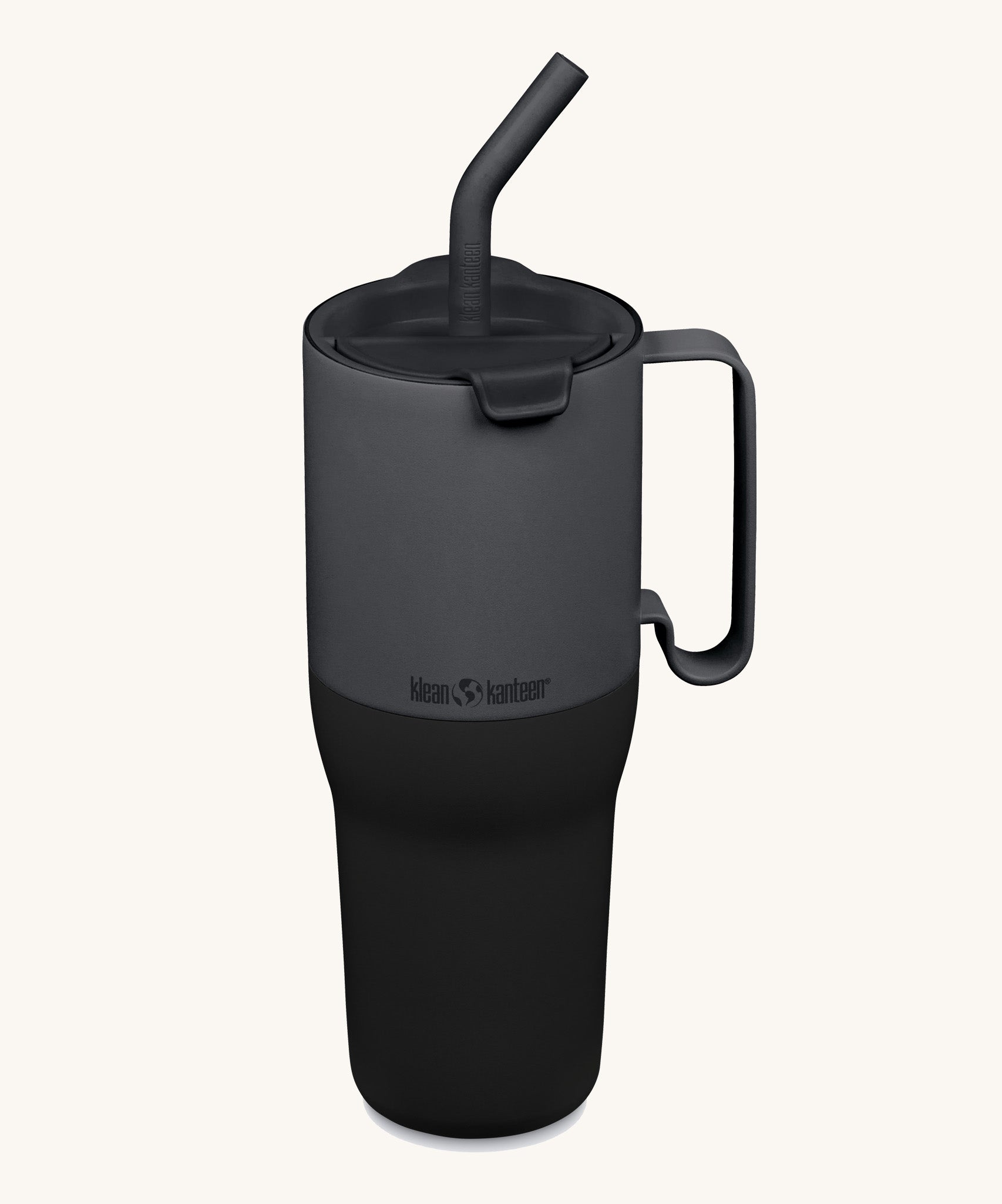 An asphalt black and grey coloured Klean Kanteen Limited Edition 36oz Rise Tumbler