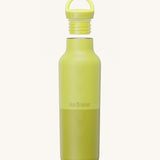 A Klean Kanteen 20oz rise insulated Reusable Stainless Steel Water Bottle in a acacia colour that's split in a light and dark shade. Features a matching loop cap with a thread and handle for easy carrying