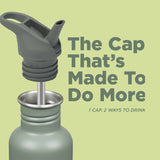 flip seal cap shown unthreaded from bottle