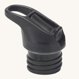 The black Klean Kanteen Flip Seal Sports Cap shown in a closed position.