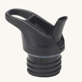 The black Klean Kanteen Flip Seal Sports Cap shown in an open position.