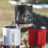 holding the Klean Kanteen 12oz Insulated Mug in White