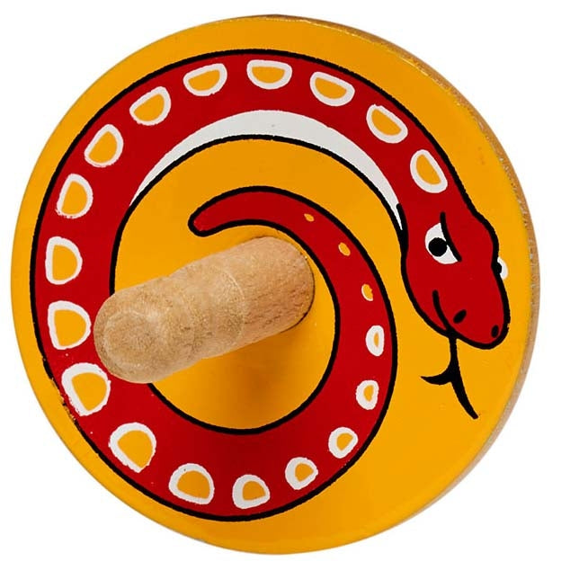 Lanka Kade Wooden Spinning Top - red snake