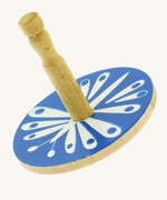 Lanka Kade Mini Beasts blue butterfly inspired design Wooden Spinning Top