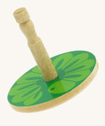 Lanka Kade Mini Beasts green caterpillar inspired design Wooden Spinning Top