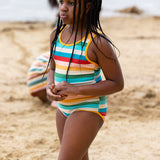 Maillot de bain Little Green Radicals - Rayures arc-en-ciel