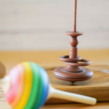 Mader childrens hand carved solid wood spinning top