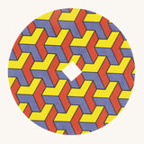 The '3D' design cardboard panel to go on the Mader wooden spinning top.