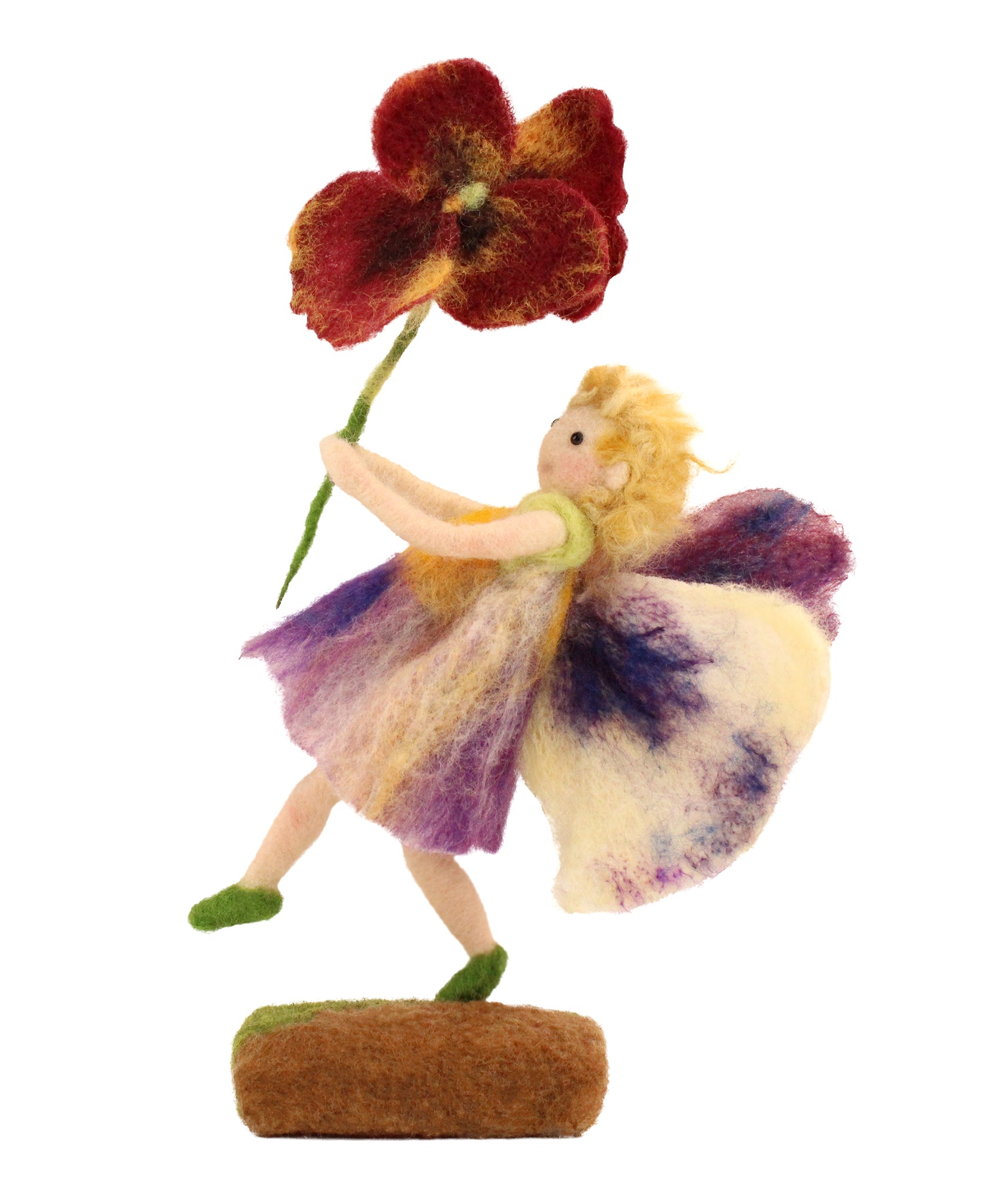 The Makerss Official Flower Fairies™️ Pansy Fairy Needle Felt