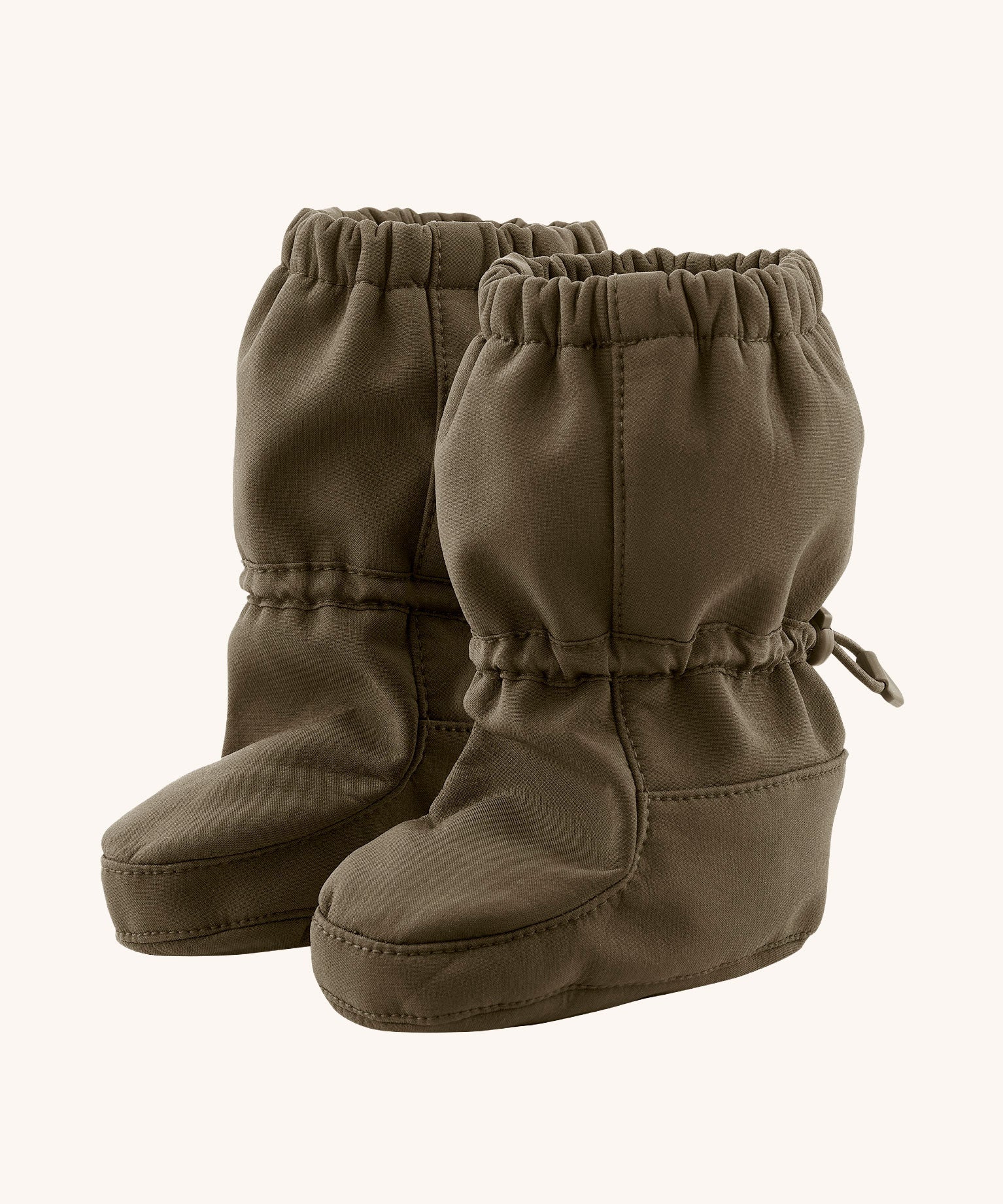 Mamalila  baby allrounder winter booties in the khaki green colour available at Babipur.