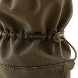 A close up of the Mamalila  toddler allrounder winter booties in the khaki green colour available at Babipur showing the toggle detail