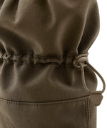 A close up of the Mamalila  toddler allrounder winter booties in the khaki green colour available at Babipur showing the toggle detail